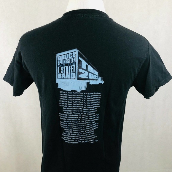 Bruce Springsteen E Street Concert T-Shirt Black Graphic 2003 Vintage Tee L - Picture 6 of 7
